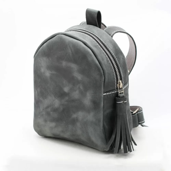 Кожаный рюкзак Mini серый BP07GG фото