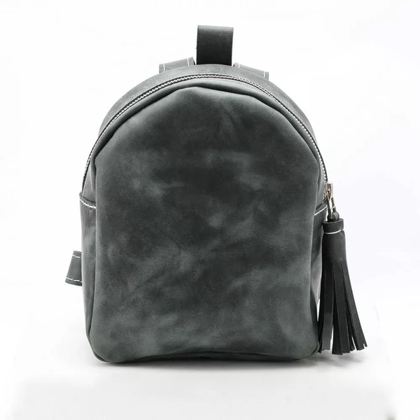 Шкіряний рюкзак Mini сірий BP07GG фото