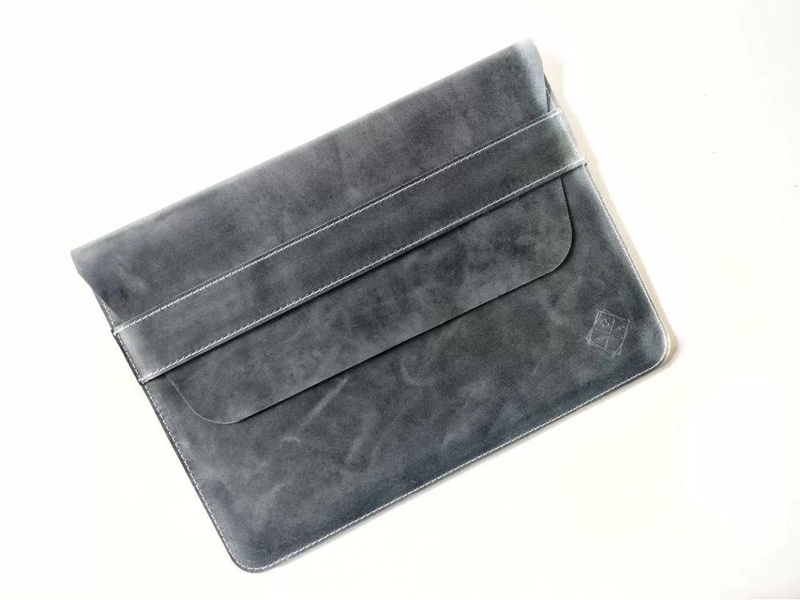 Кожаный Чехол для ноутбука Sleeve серый 13.3 LC04GG-13 фото
