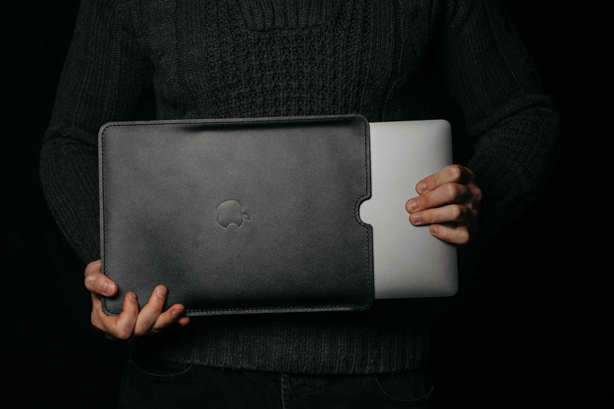 Кожаный чехол для MacBook FlatCase Черный 13.3 LC05BL-13 фото