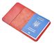 Шкіряна обкладинка для паспорта червона LA20R фото 2