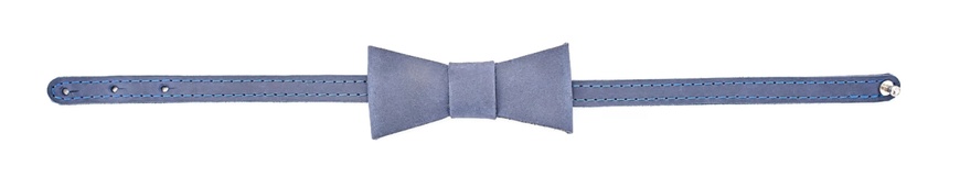 Шкіряна Краватка-метелик синя L LA15NB фото