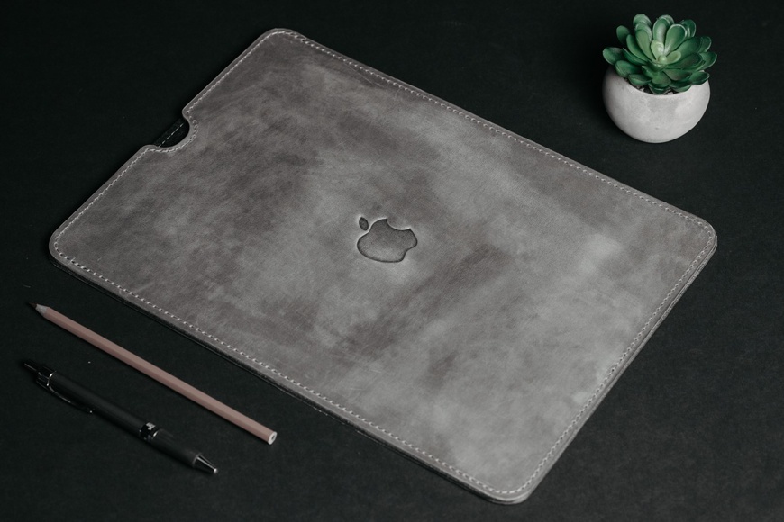 Кожаный чехол для MacBook FlatCase Серый 15.6 LC05GG-15 фото