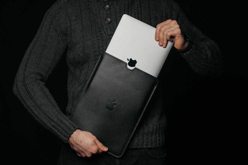 Шкіряний чохол для MacBook FlatCase Чорний 16 LC05BL-16 фото