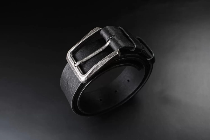 Кожаный Ремень черный LA01BL-115 фото