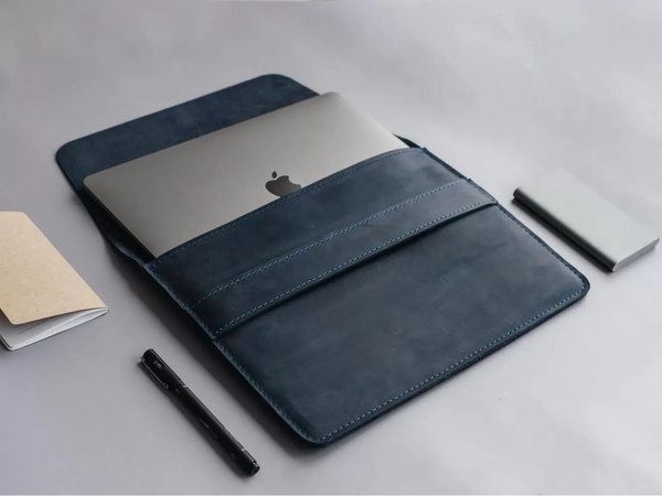 Шкіряний чохол для ноутбука Sleeve синій 15.6 LC04NB-15 фото