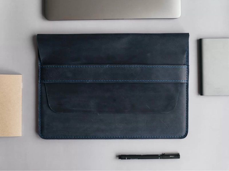 Кожаный Чехол для ноутбука Sleeve синий 15.6 LC04NB-15 фото