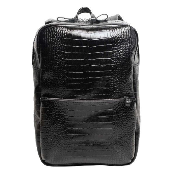 Шкіряний рюкзак Nomad M чорний Кайман BP04BLK фото