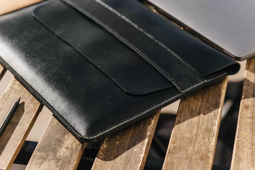 Кожаный Чехол для ноутбука Sleeve черный 16 LC04BL-16 фото