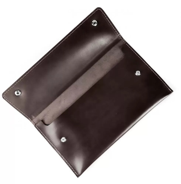 Кожаный Клатч с держателем коричневый WC01Br фото