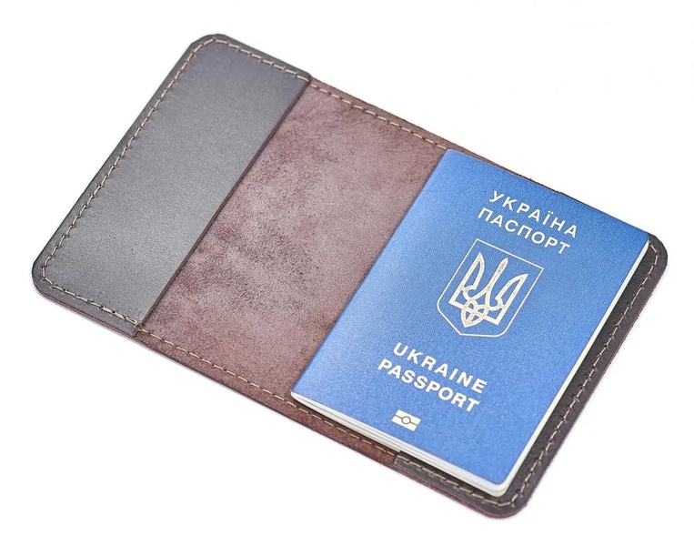 Шкіряна обкладинка для паспорта коричнева LA20BR фото