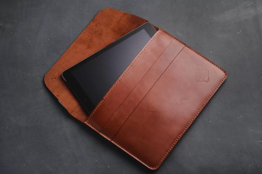 Кожаный Чехол для ноутбука и Ipad Sleeve коньячный 9.7 LC04CO-9 фото