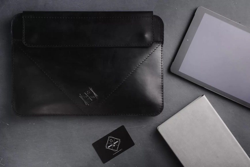 Кожаный Чехол с подставкой для iPad черный 12.9 LC07BL-12 фото