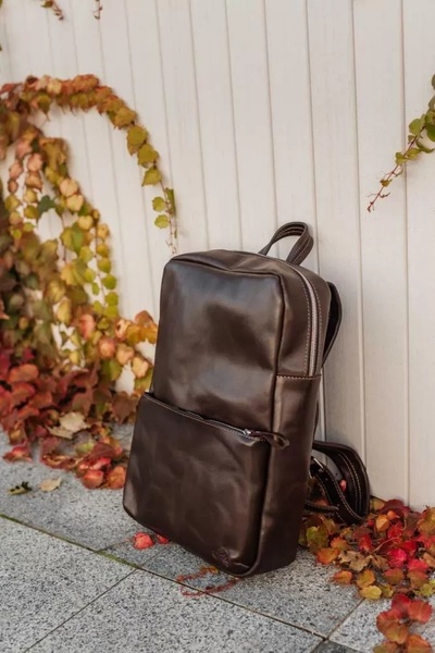 Шкіряний рюкзак Nomad коричневий M BP04BR фото