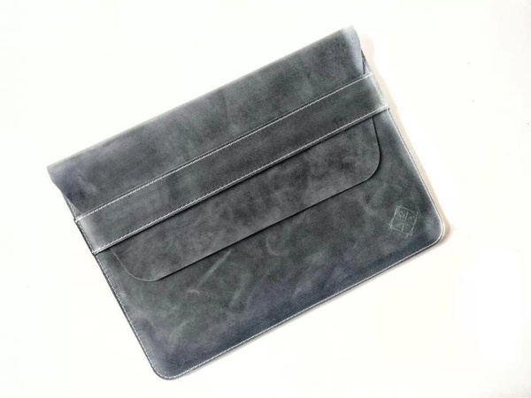 Кожаный Чехол для ноутбука Sleeve серый 16 LC04GG-16 фото