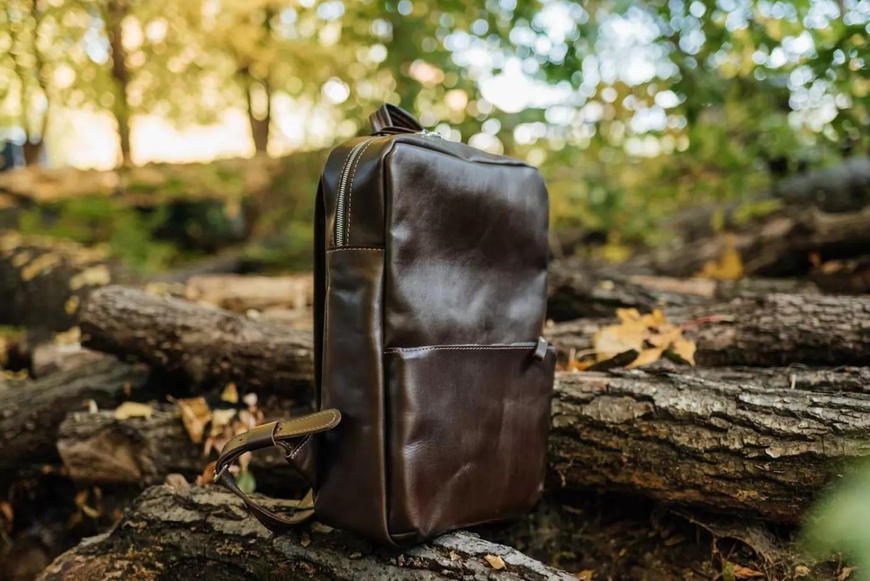 Шкіряний рюкзак Nomad коричневий L BP04BR-L фото