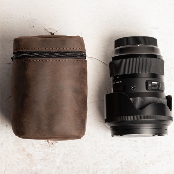 Футляр для объектива Lens case M коричневый крейзи-хорс LA37BRH-M фото