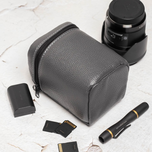 Футляр для объектива Lens case M серый флотар LA37GGF-M фото