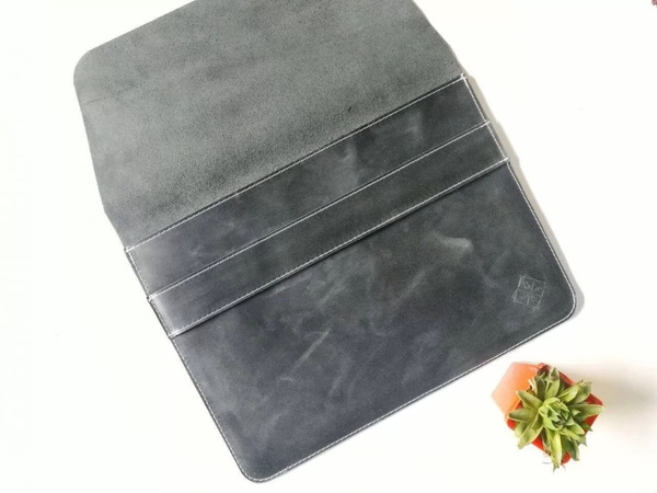 Кожаный Чехол для ноутбука и Ipad Sleeve серый 9.7 LC04GG-9 фото