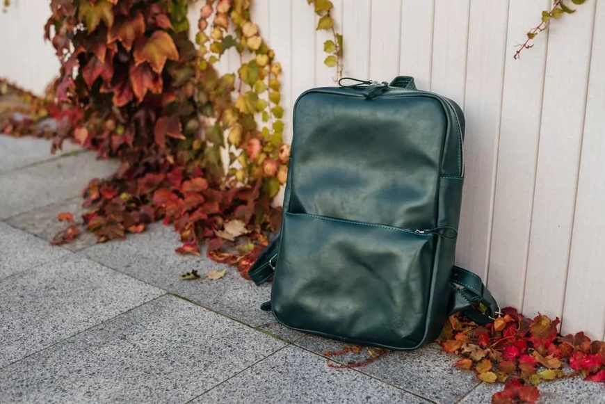 Кожаный рюкзак Nomad зеленый M BP04GR фото