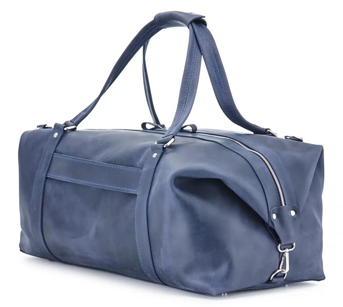 Шкіряна Дорожня сумка Stout L темно-синя BB01NB-L фото