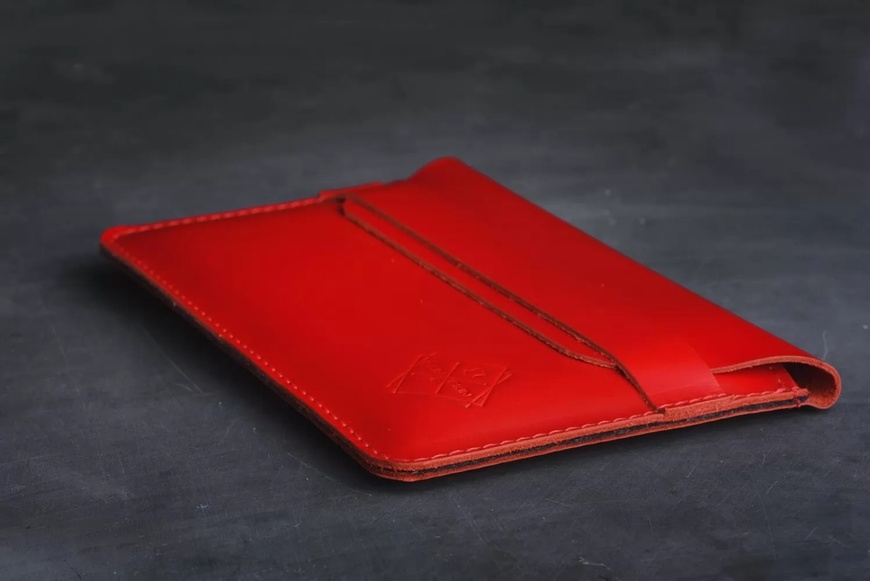 Кожаный Чехол для ноутбука и Ipad Sleeve красный 12.9 LC04R-12 фото