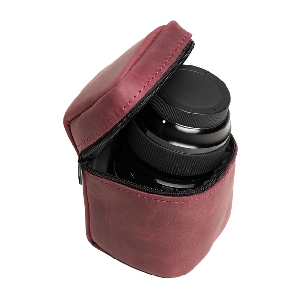 Футляр для объектива Lens case S бордовый крейзи-хорс LA37BUH-S фото