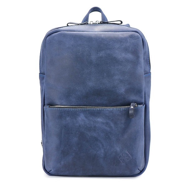 Шкіряний рюкзак Nomad темно-синій M BP04NB фото