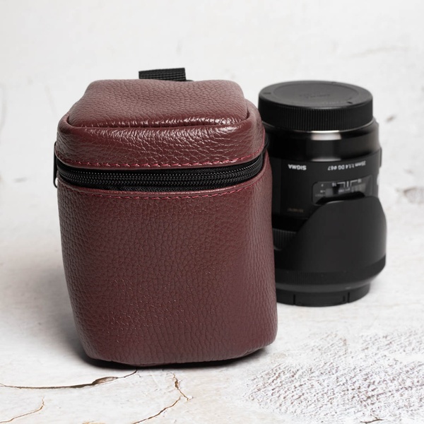 Футляр для объектива Lens case M бордовый флотар LA37BUF-M фото