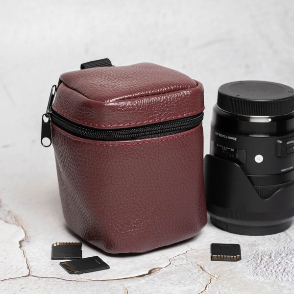 Футляр для объектива Lens case M бордовый флотар LA37BUF-M фото