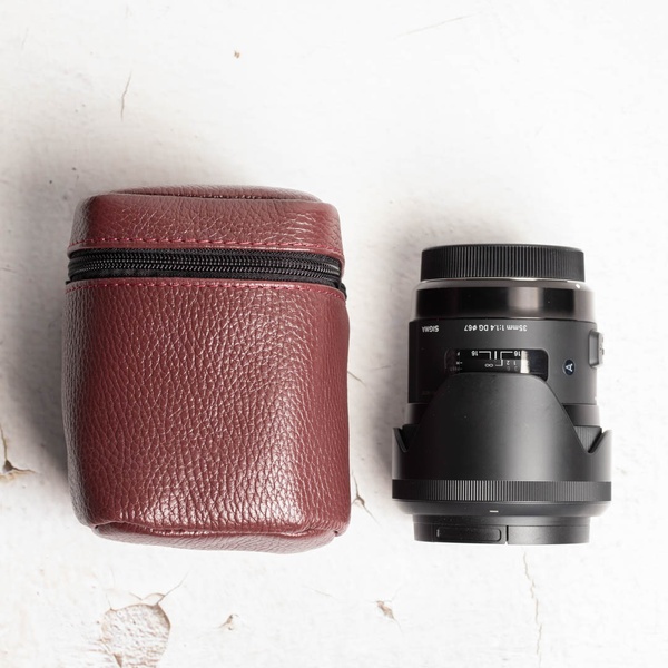 Футляр для объектива Lens case S бордовый флотар LA37BUF-S фото