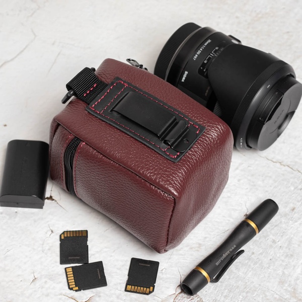 Футляр для объектива Lens case M бордовый флотар LA37BUF-M фото