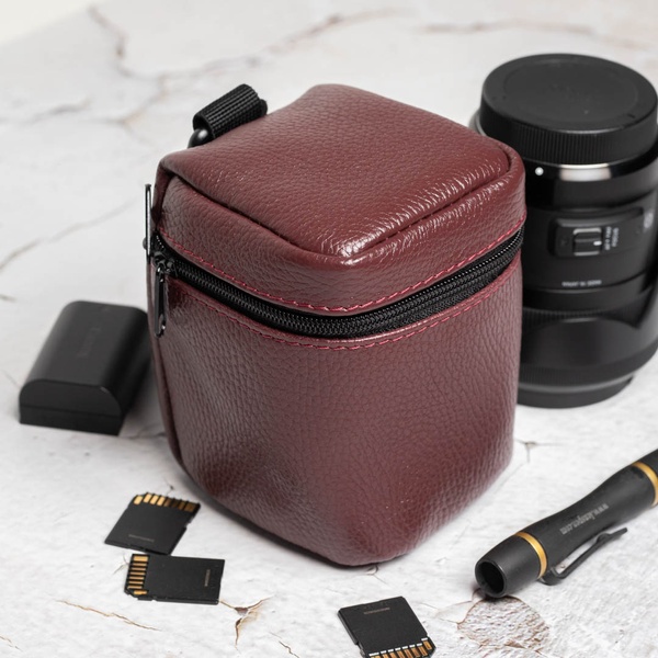 Футляр для об'єктиву Lens case S бордовий флотар LA37BUF-S фото