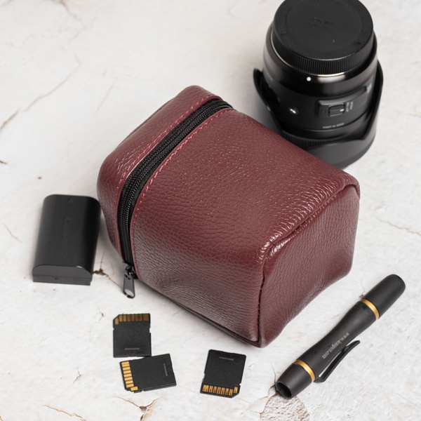 Футляр для объектива Lens case S бордовый флотар LA37BUF-S фото