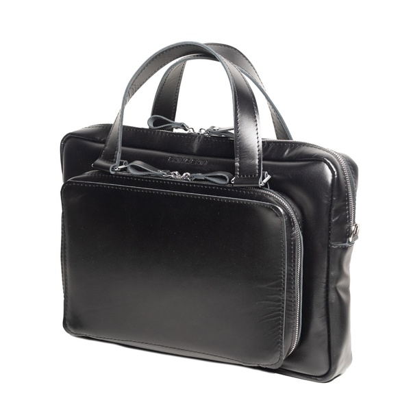 Кожаный портфель Woke черный M BR01BL-M фото