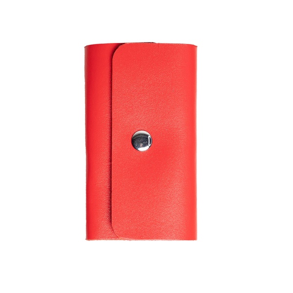 Шкіряна ключниця на 6 ключів червона LA05R фото