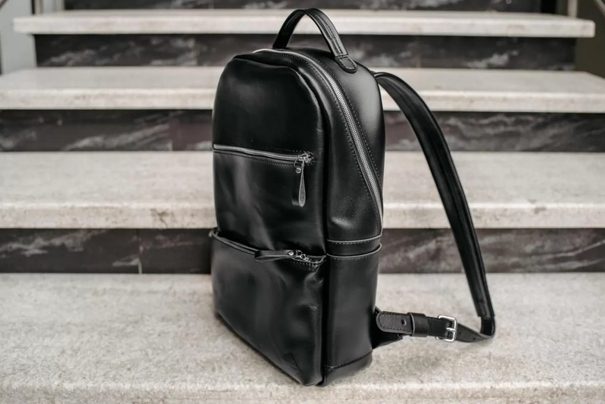 Шкіряний рюкзак Splay чорний BP05BL фото