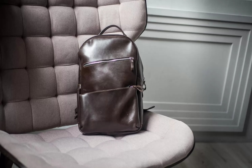 Шкіряний рюкзак Splay коричневий BP05BR фото