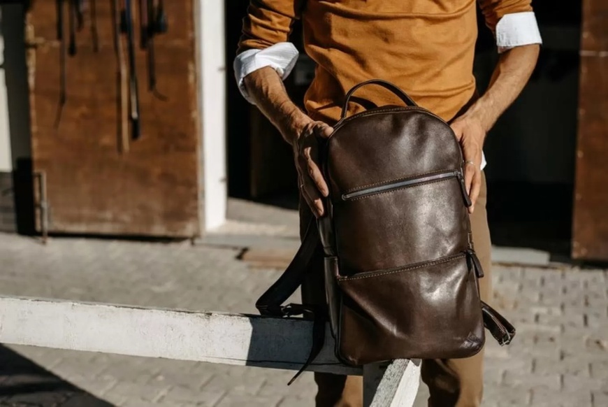 Кожаный рюкзак Splay коричневый BP05BR фото