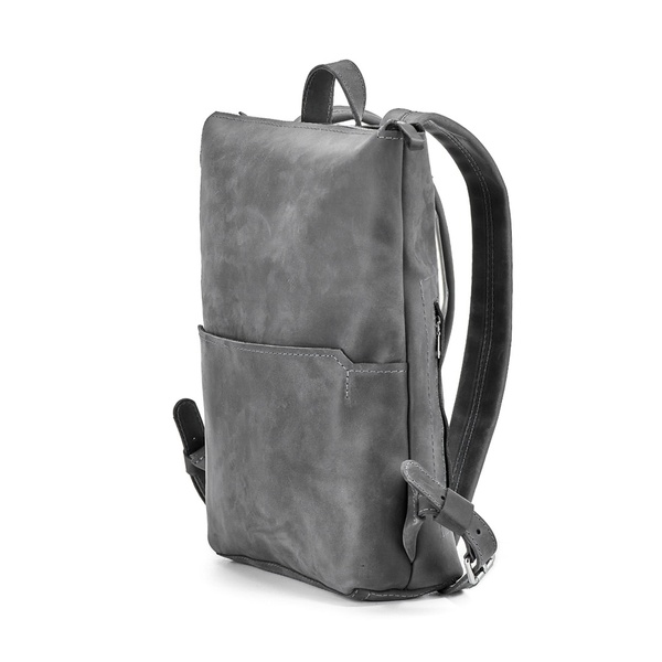 Кожаный рюкзак Flatrock серый M BP09GG фото