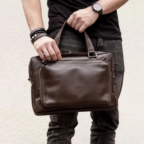 Кожаный Портфель Woke коричневый S BR01BR-S фото