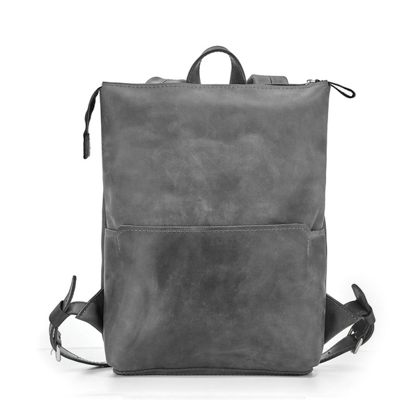 Шкіряний рюкзак Flatrock сірий L BP09GG-L фото