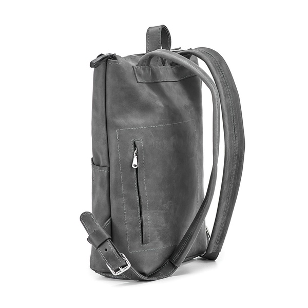 Кожаный рюкзак Flatrock серый L BP09GG-L фото