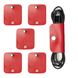 Кожаный Зажим для проводов Красный L комплект 5 шт AS04R5 фото 1