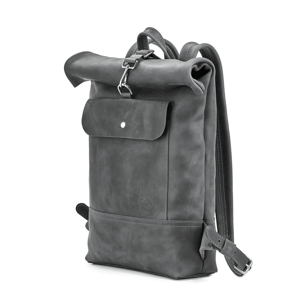 Кожаный рюкзак Roll серый L BP01GG фото